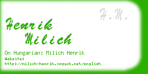 henrik milich business card